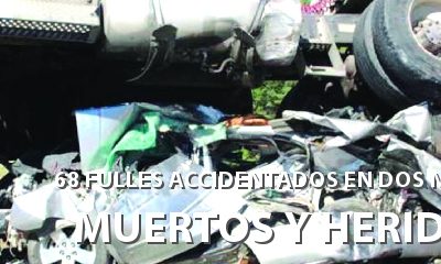 68 FULLES ACCIDENTADOS, MÁS DE 200 HERIDOS Y MUERTOS OCASIONADOS POR UNIDADES NUEVAS Y SEMINUEVAS